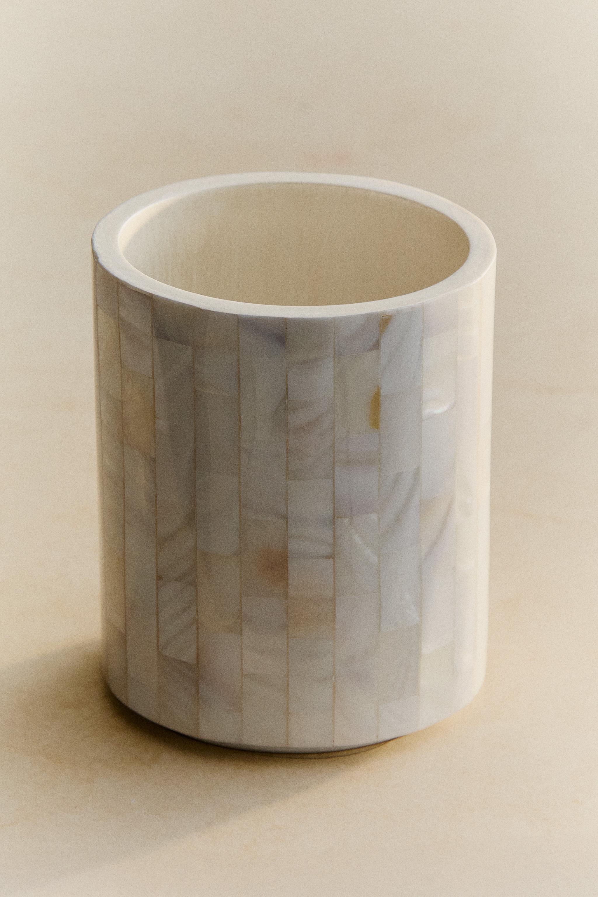 MOTHER-OF-PEARL TOOTHBRUSH HOLDER